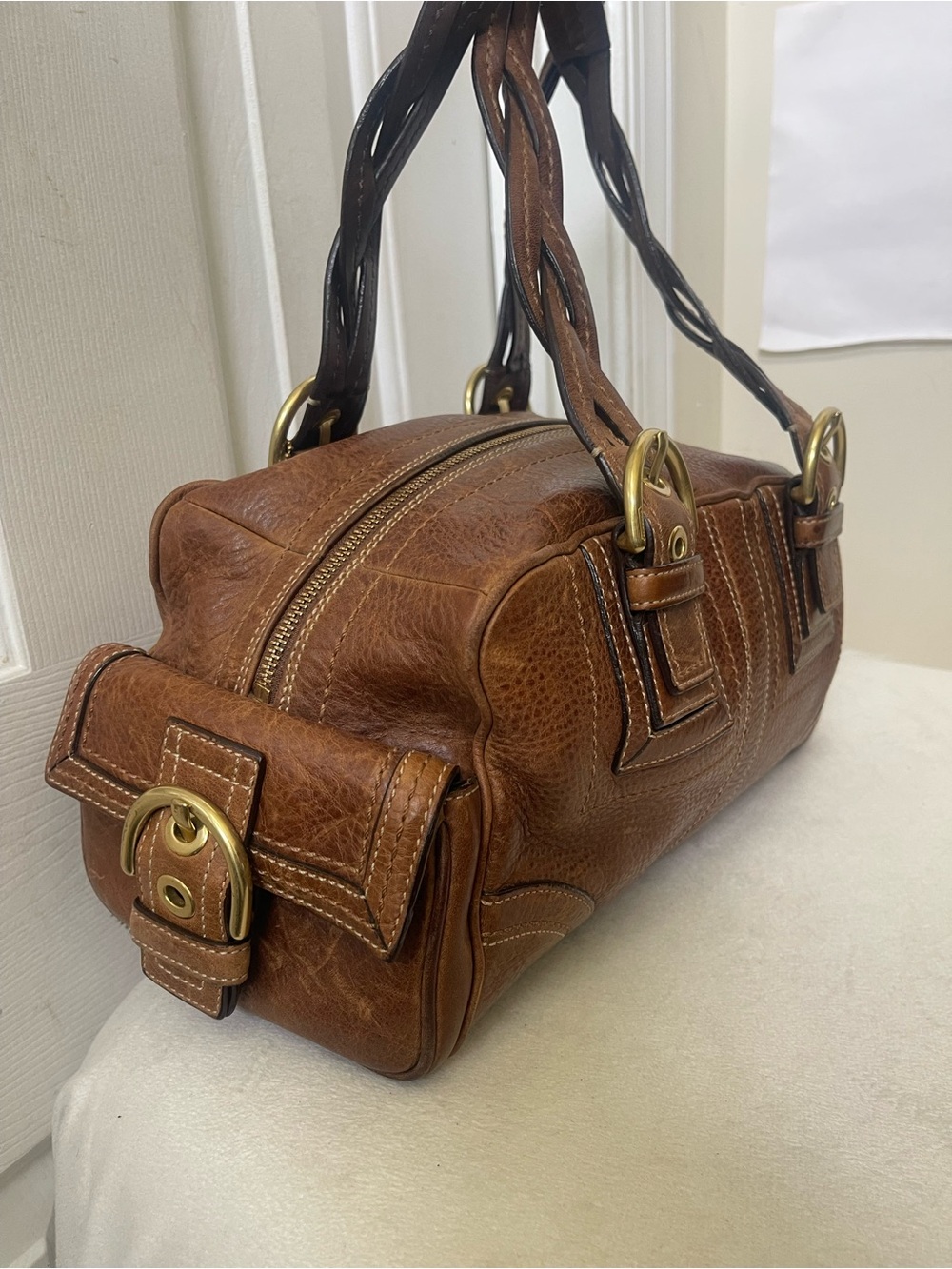 Coach Mia Soho satchel  Brown Leather Braided-Handle Shoulder - Picture 16 of 16